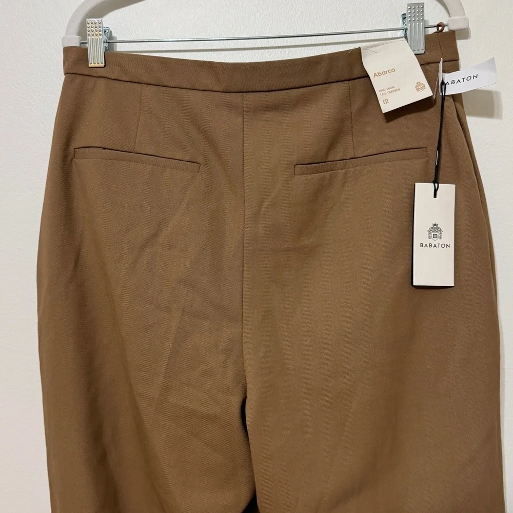 NWT Aritzia Babaton Abarca Pant Size 12 Saville High rise tapered trousers wool